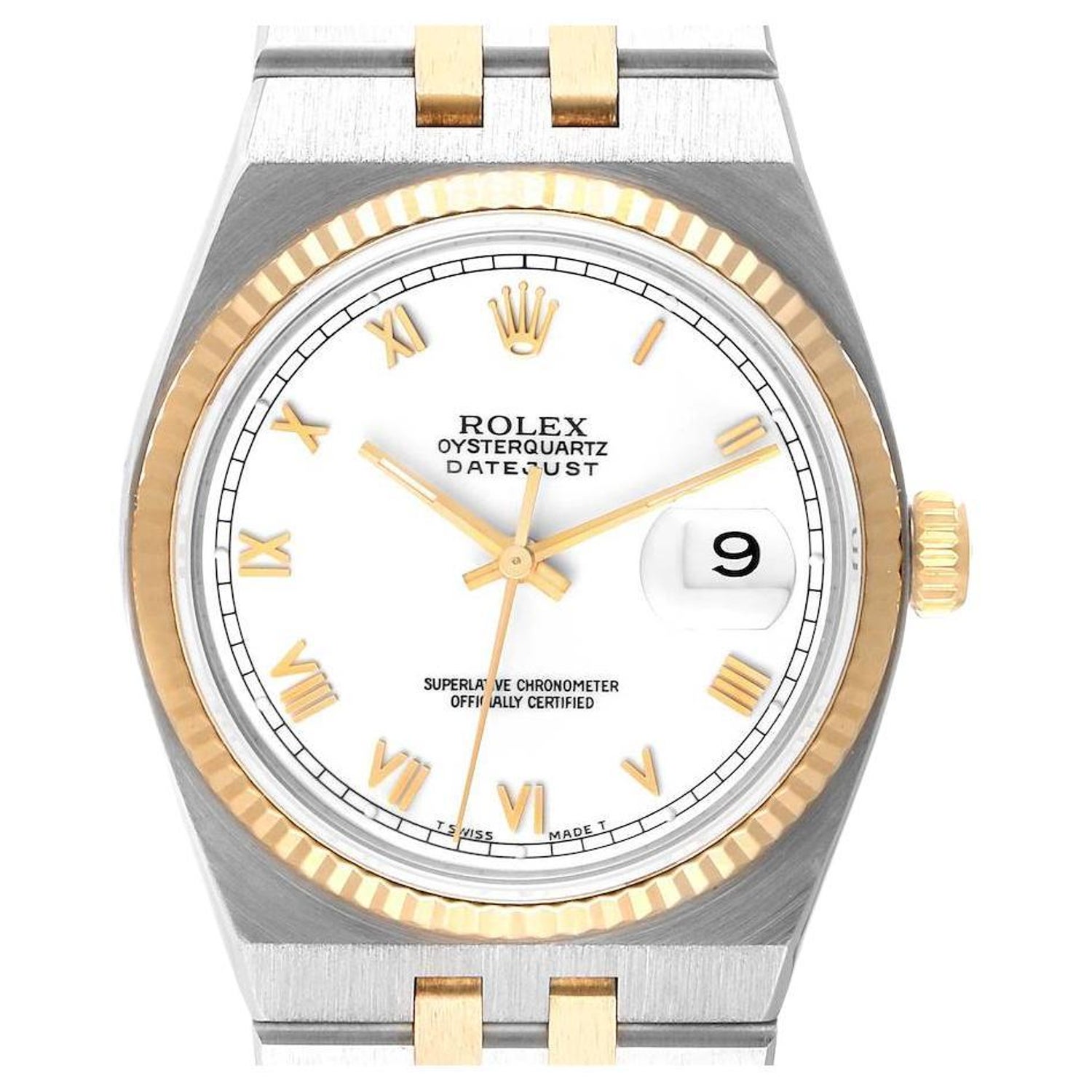 Rolex Oysterquartz Datejust Steel Yellow Gold Buckley Dial Watch 17013 For  Sale at 1stDibs | buckly dial, oysterquartz movement, 1982 rolex datejust
