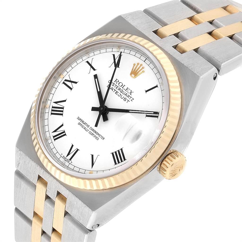 Rolex Oysterquartz Datejust Steel Yellow Gold Buckley Dial Watch 17013 2