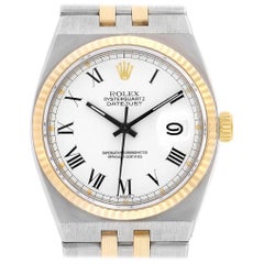 Rolex Oysterquartz Datejust Steel Yellow Gold Buckley Dial Watch 17013