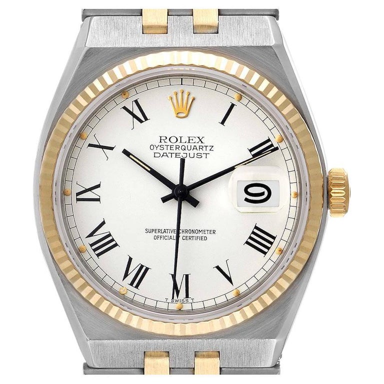 Rolex Oysterquartz Datejust Steel Yellow Gold Buckley Dial Watch 17013 For  Sale at 1stDibs | rolex oysterquartz datejust 17014, rolex oysterquartz  17014, 17014 rolex