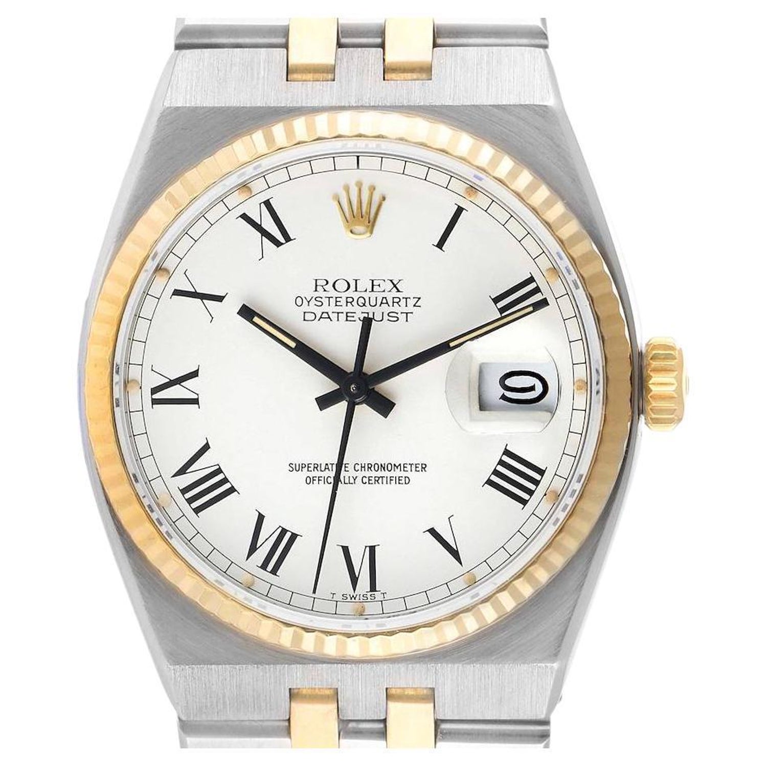 Ladies Rolex Datejust 6917 Automatic Watch Black Buckley Dial 18K