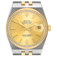 Rolex Oysterquartz Datejust Stahl-Gelbgold-Herrenuhr 17013 Box Papiere