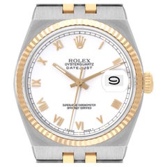 Rolex Oysterquartz Datejust en acier et or jaune pour hommes 17013 avec boîte et papiers d'origine