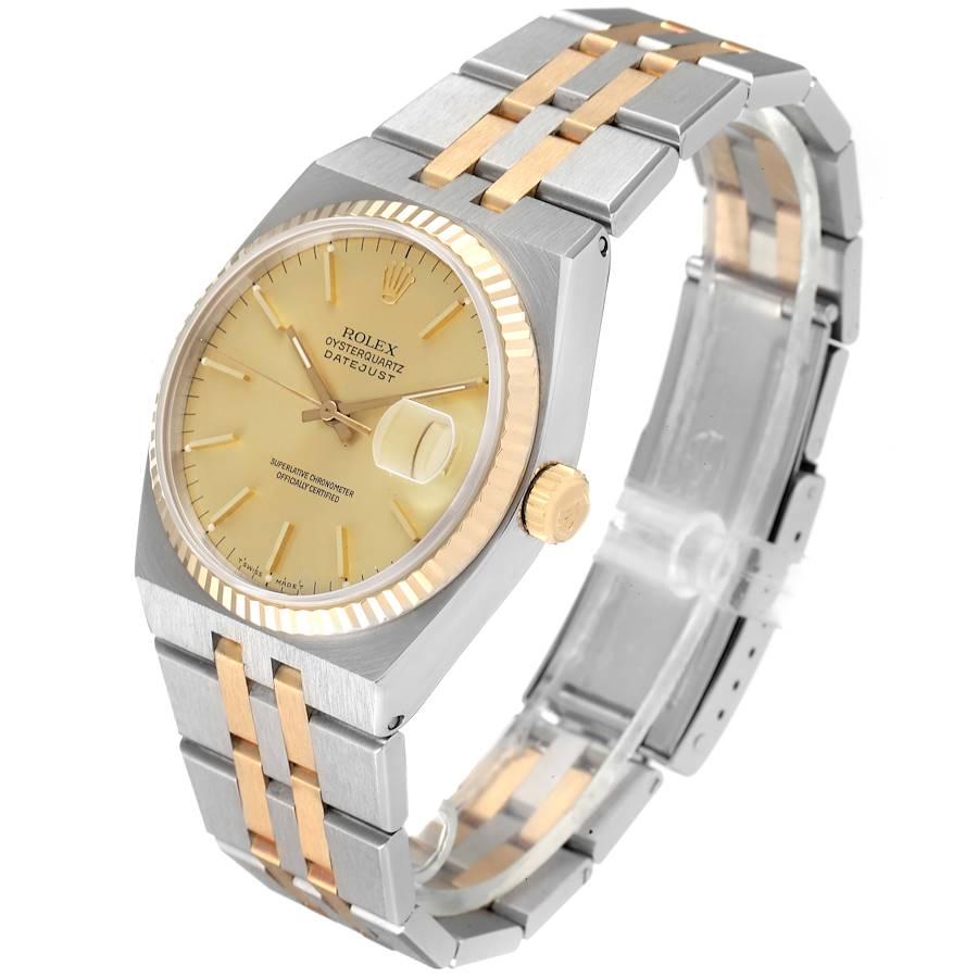 Men's Rolex Oysterquartz Datejust Steel Yellow Gold Mens Watch 17013