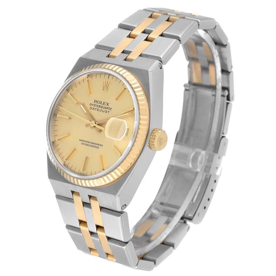 Men's Rolex Oysterquartz Datejust Steel Yellow Gold Mens Watch 17013