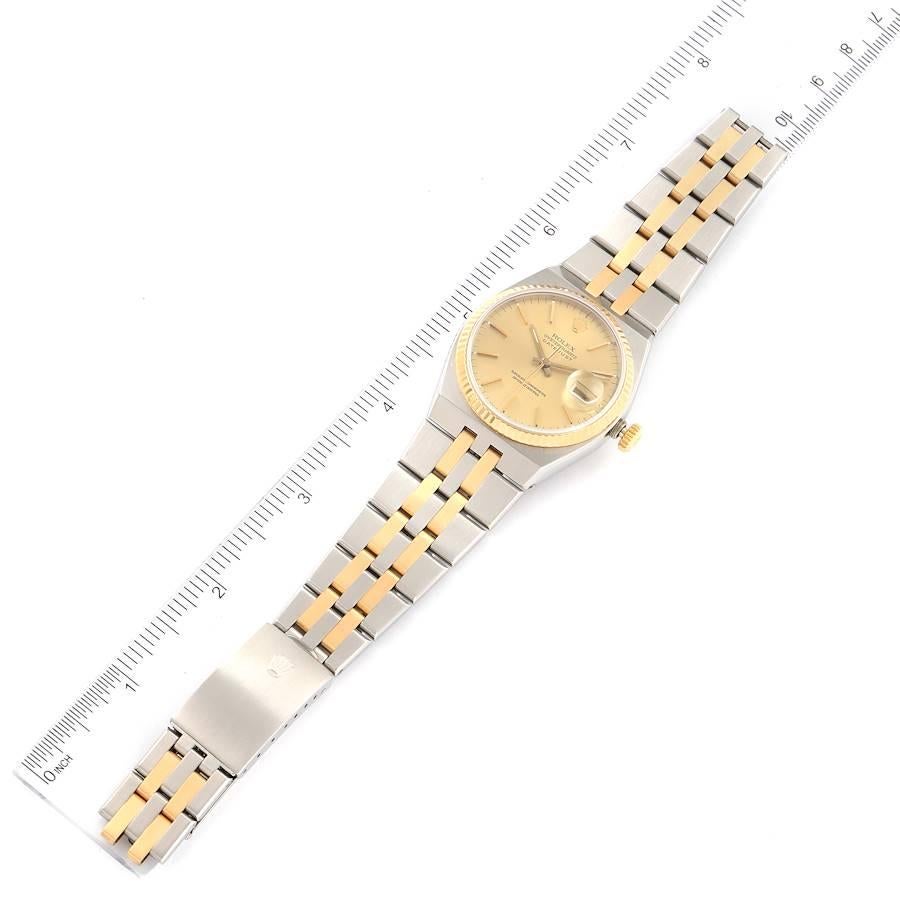 Rolex Oysterquartz Datejust Steel Yellow Gold Mens Watch 17013 2