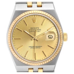 Rolex Oysterquartz Datejust Steel Yellow Gold Men's Watch 17013