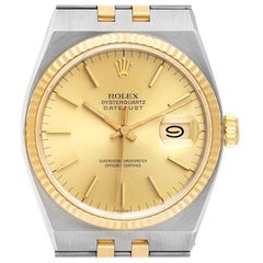 Rolex Oysterquartz Datejust Steel Yellow Gold Men's Watch 17013