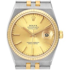 Vintage Rolex Oysterquartz Datejust Steel Yellow Gold Men’s Watch 17013
