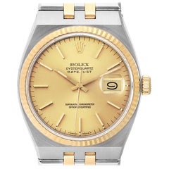 Rolex Oysterquartz Datejust Steel Yellow Gold Men's Watch 17013