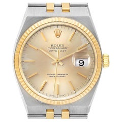 Rolex Montre Oysterquartz Datejust en acier et or jaune pour hommes 17013