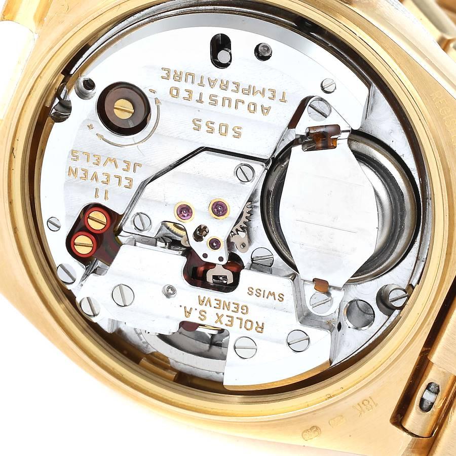 Men's Rolex Oysterquartz President Day-Date Yellow Gold Diamond Watch 19048