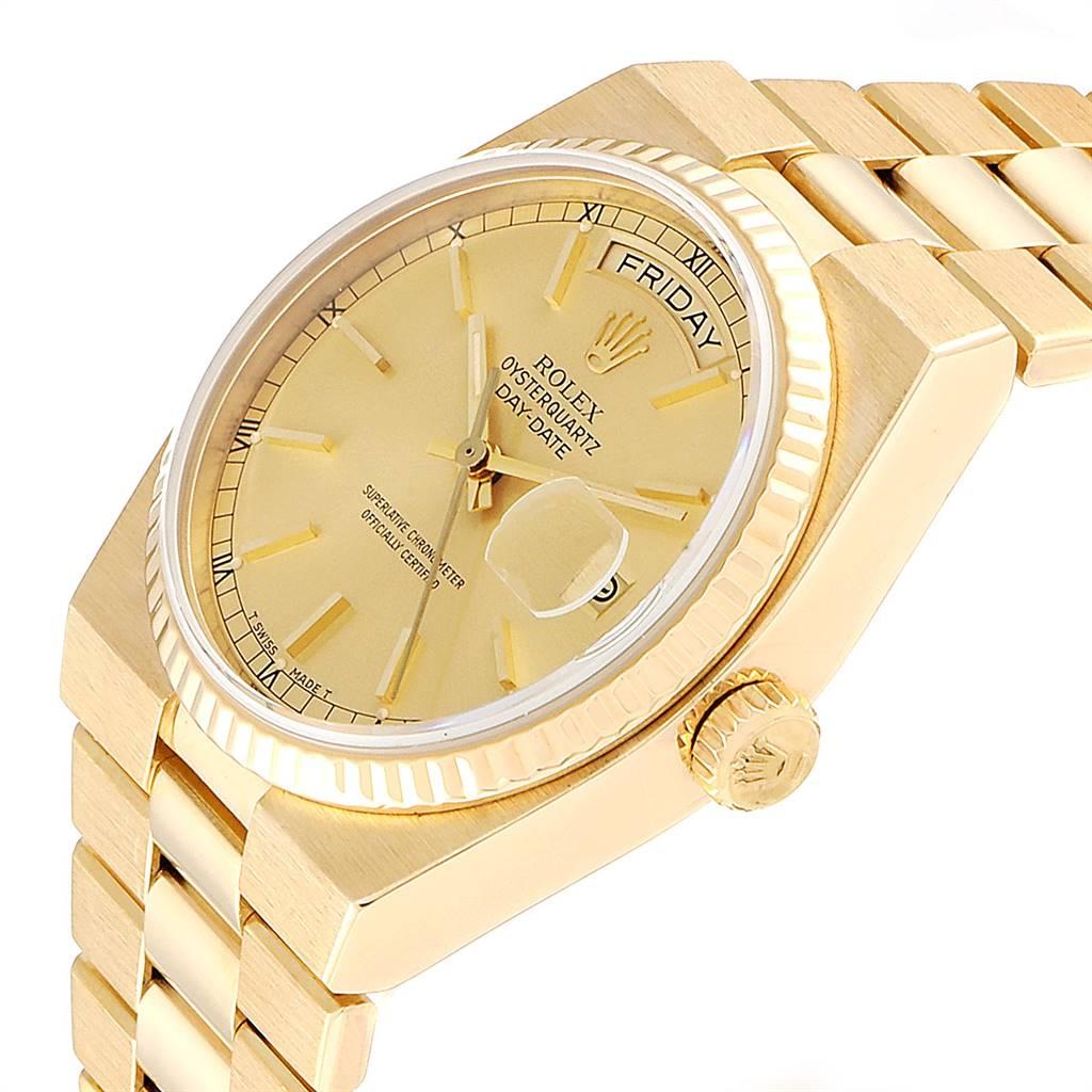 Rolex Oysterquartz President Day-Date Yellow Gold Men's Watch 19018 2