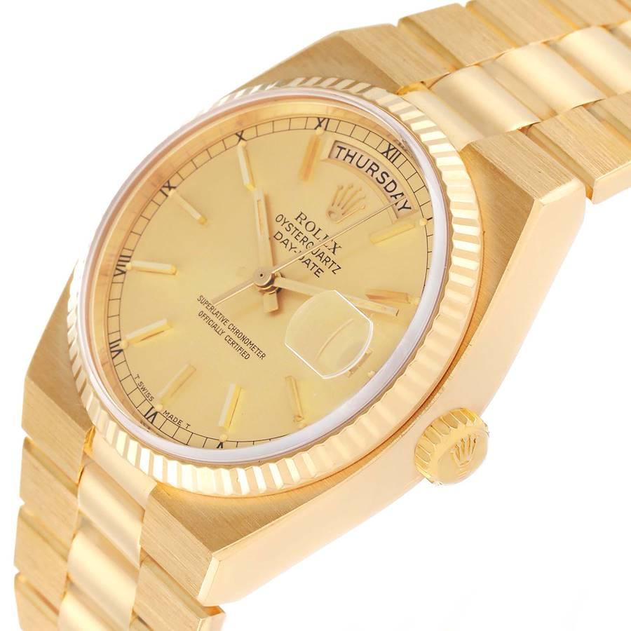 Rolex Oysterquartz President Day-Date Yellow Gold Mens Watch 19018 at ...