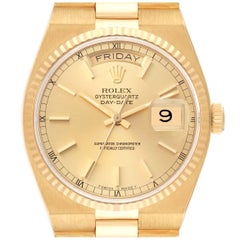 Rolex Oysterquartz President Day-Date Gelbgold Herrenuhr 19018