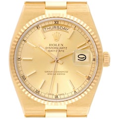 Rolex Oysterquartz President Day-Date Gelbgold Herrenuhr 19018