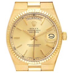 Vintage Rolex Oysterquartz President Day-Date Yellow Gold Mens Watch 19018