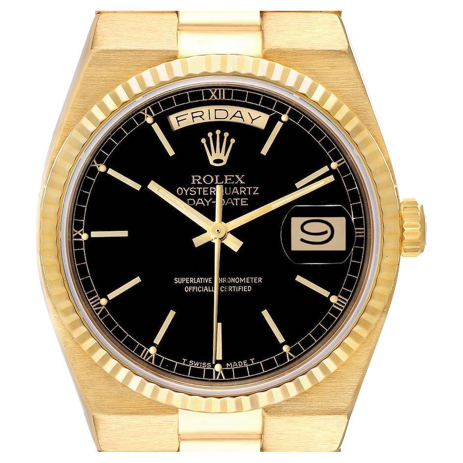 Rolex Oysterquartz President Day-Date Yellow Gold Mens Watch 19018 Papers For Sale