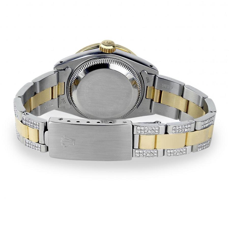Rolex Montre Datejust en or 18 carats avec perles romaines et diamants latéraux, 31 mm en vente 1