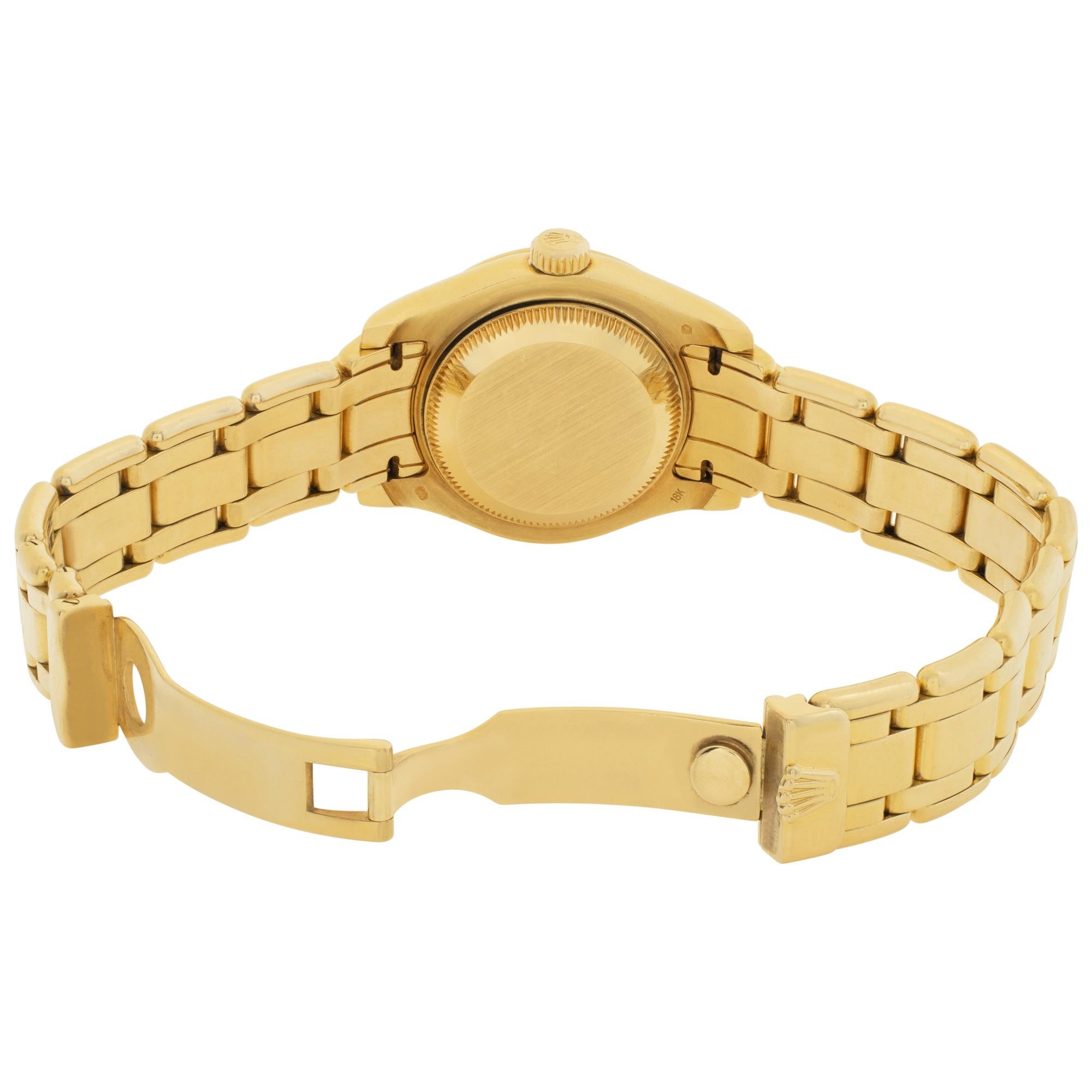 Rolex Pearlmaster Montre-bracelet automatique en or jaune 18 carats Réf. 69318 Pour femmes en vente