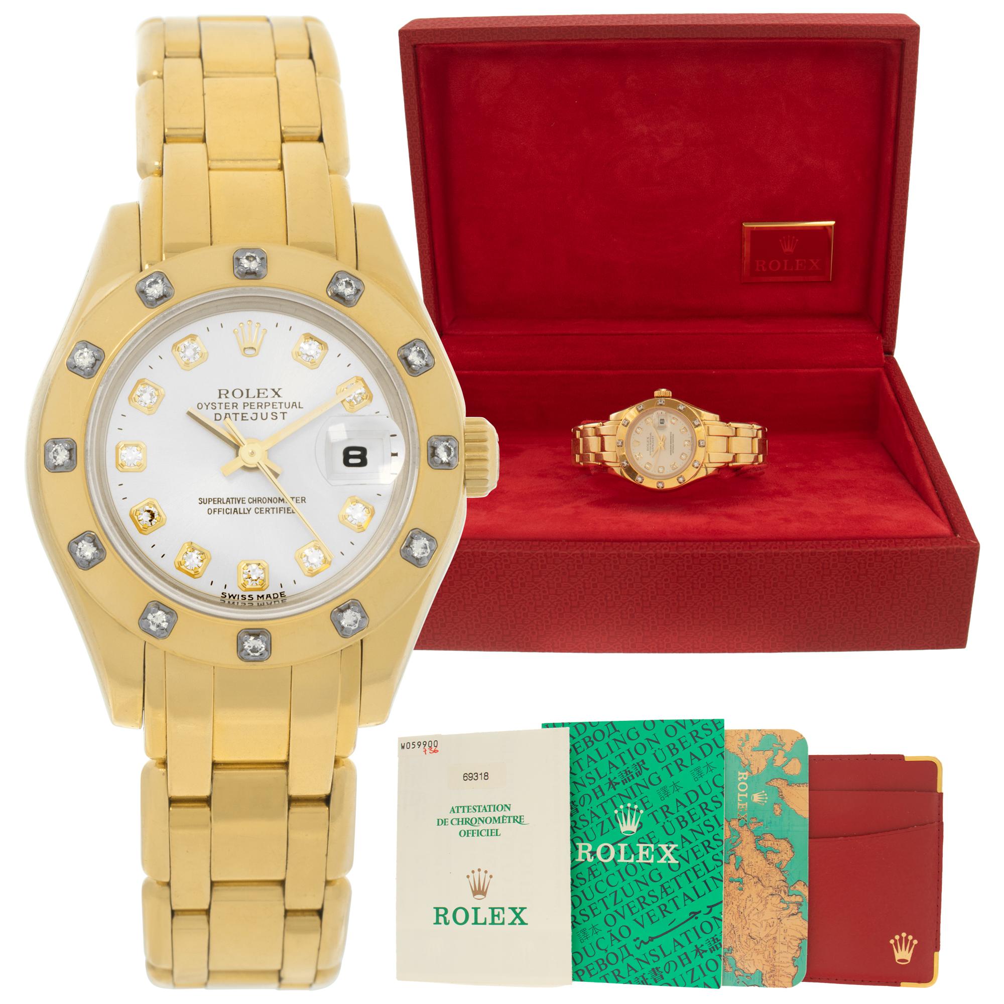 Rolex Pearlmaster 18k yellow gold Automatic Wristwatch Ref 69318 For Sale 3