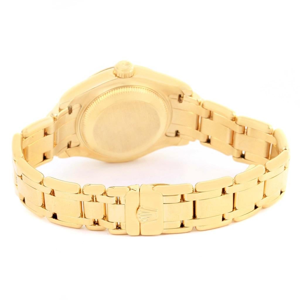 Rolex Pearlmaster 18K Yellow Gold MOP Diamond Dial Bezel Watch 69298 5