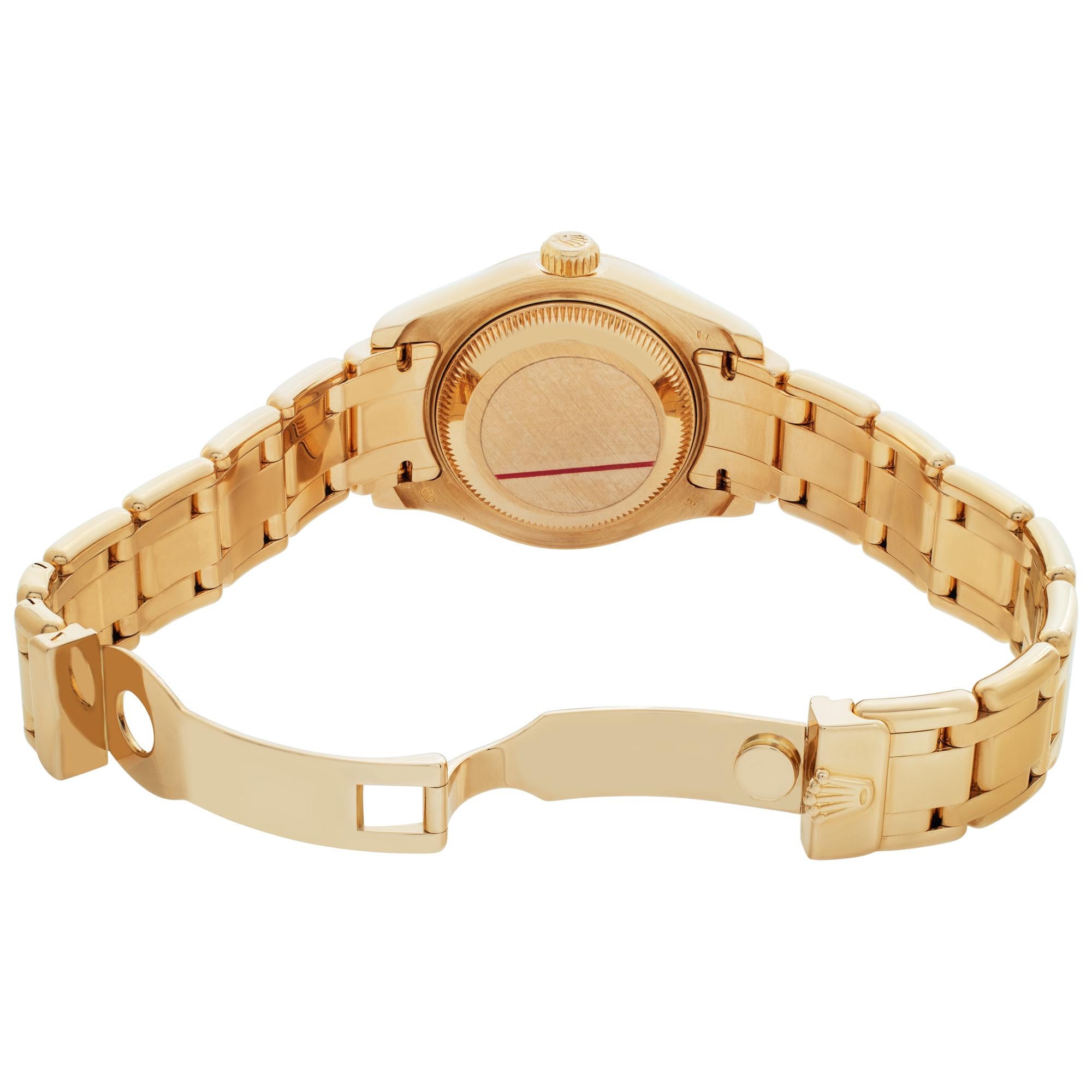Rolex Pearlmaster Armbanduhr aus 18 Karat Gelbgold Ref 80318 Damen im Angebot
