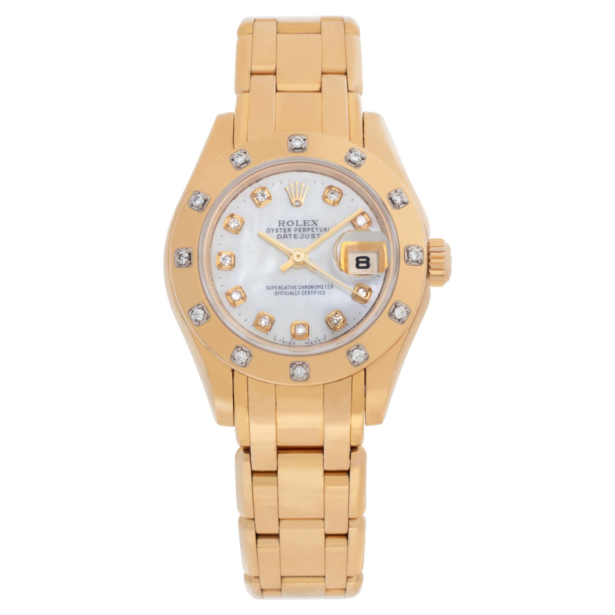 Rolex Pearlmaster 18k Yellow Gold Wristwatch Ref 80318
