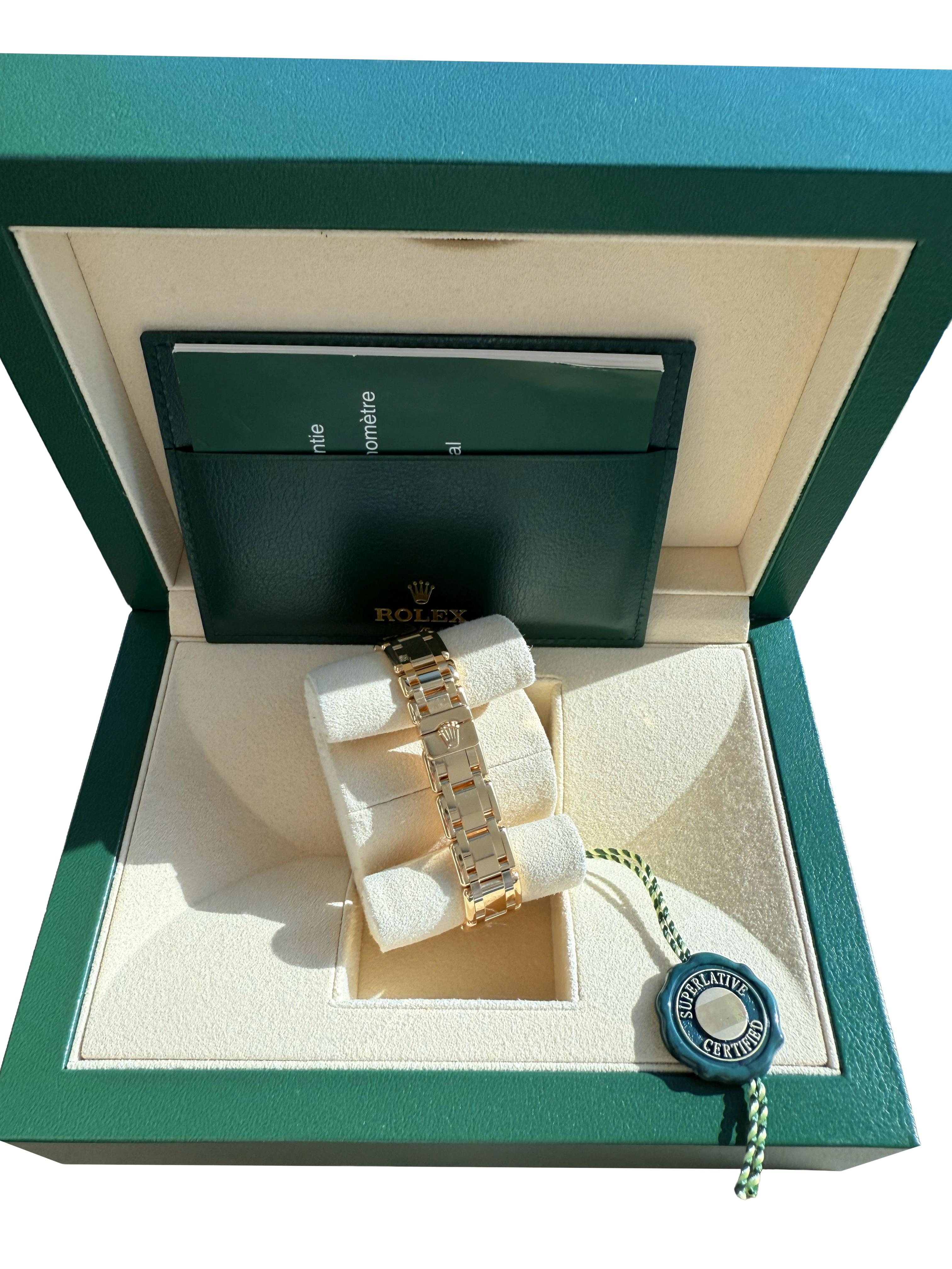 Rolex Pearlmaster 29mm MOP Diamond Dial 18K Yellow Gold Ladies Watch 80318 en venta 8