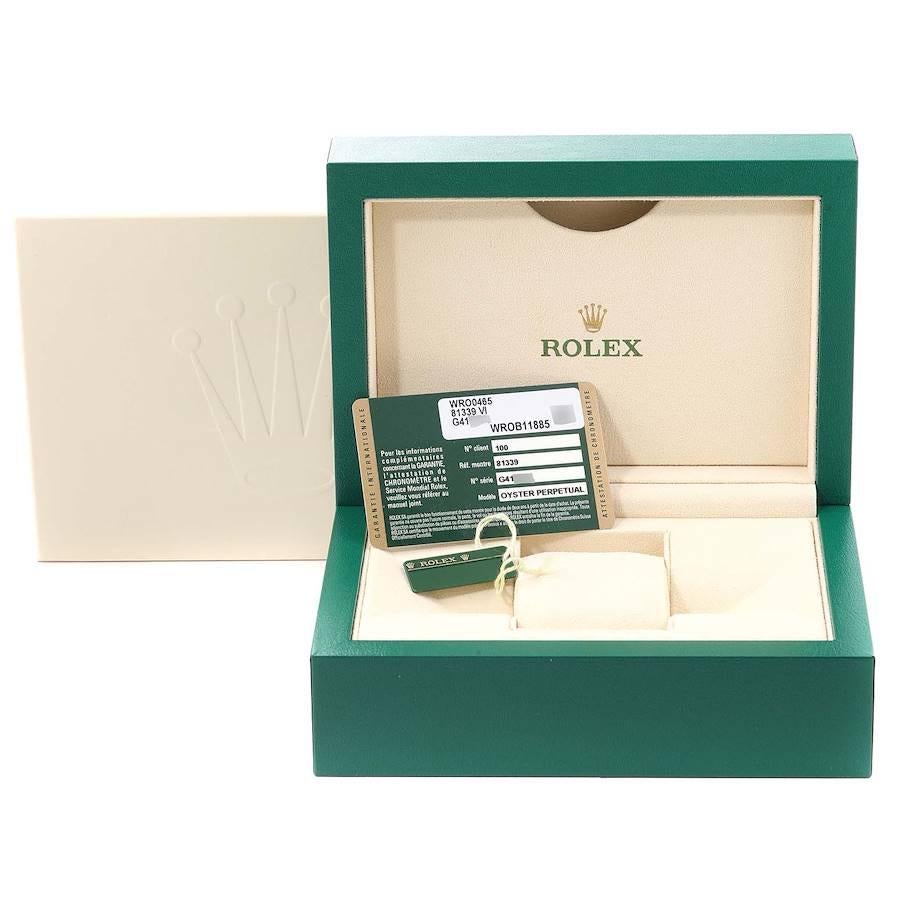 Rolex Perlenmaster 34 18k Weißgold Diamant-Zifferblatt Damenuhr 81339 Box Card im Angebot 9