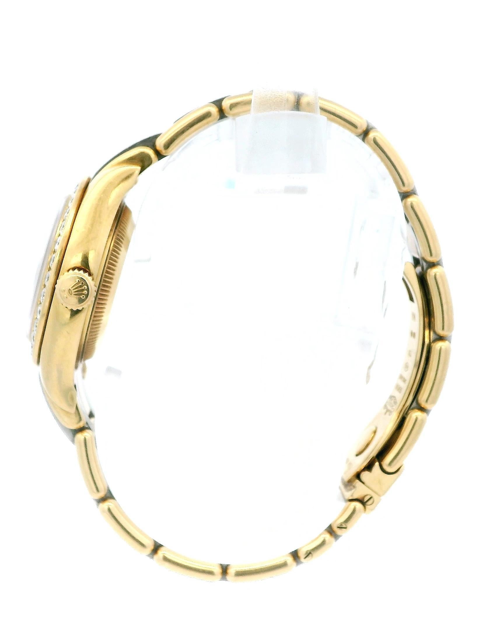 De las mujeres Rolex Pearlmaster 80298 Bisel de diamantes tricolor Reloj de señora en venta