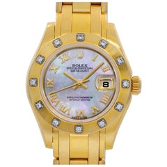 Rolex Pearlmaster 80318 18 Karat Mother of Pearl Dial Automatic Watch