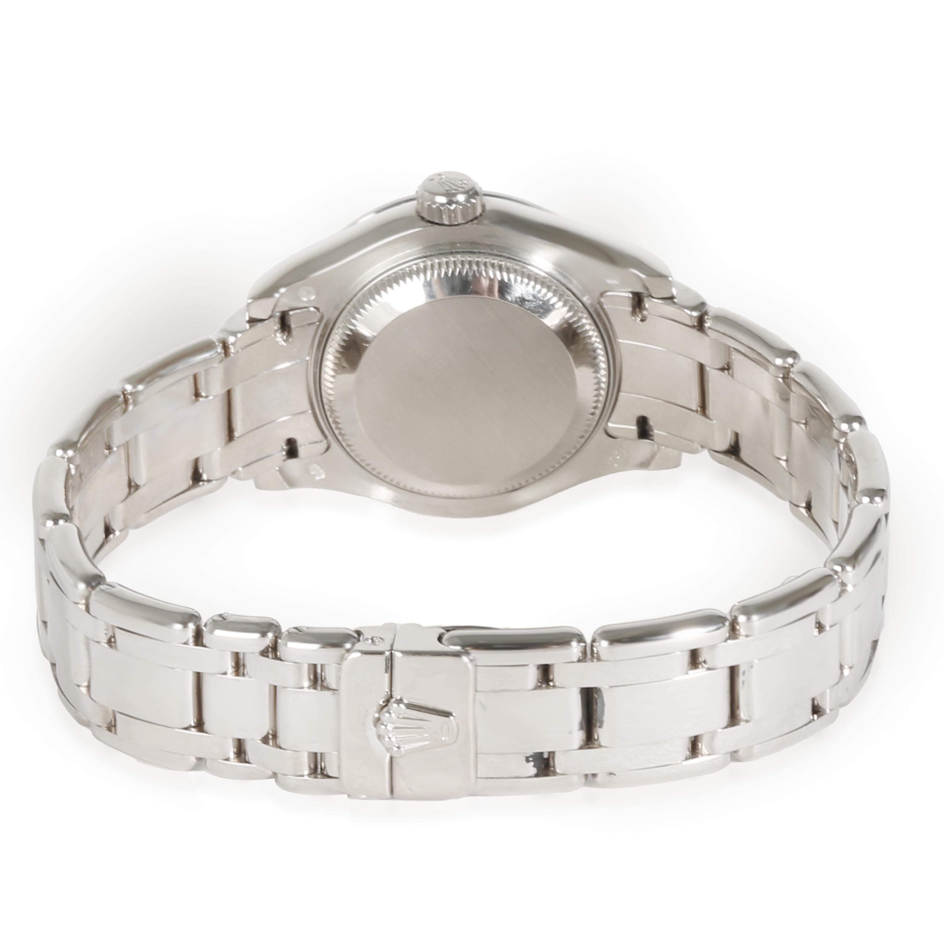 Rolex Pearlmaster 80319 Women's Watch in 18kt White Gold

SKU: 142280

PRIMARY DETAILS
Brand: Rolex
Model: Pearlmaster
Country of Origin: Switzerland
Movement Type: Mechanical: Automatic/Kinetic
Year Manufactured: 2007
Year of Manufacture:
