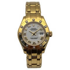 Rolex Pearlmaster Datejust Ref.80318 29mm Solid Yellow Gold Mother of Pearl dial