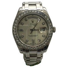 Rolex Pearlmaster Diamond Bisel Day-Date Reloj para hombre 18946 nuevo
