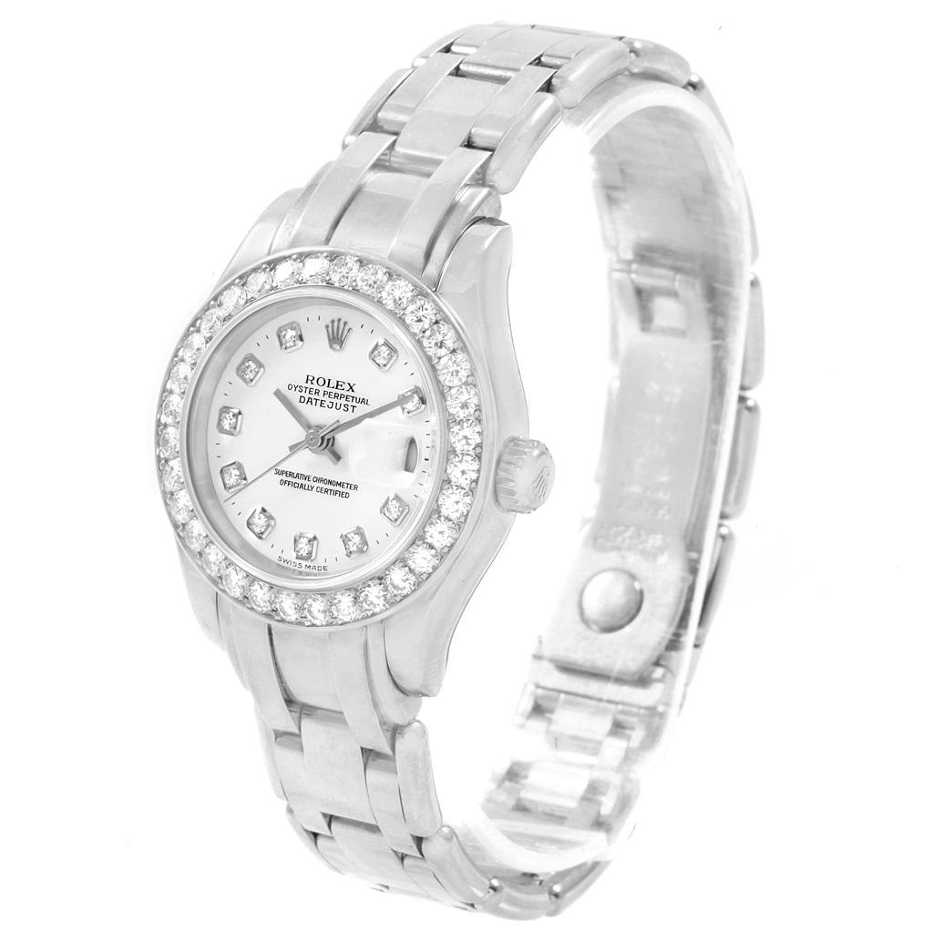 Rolex Pearlmaster Masterpiece 18 Karat White Gold Diamond Ladies Watch 80299 2