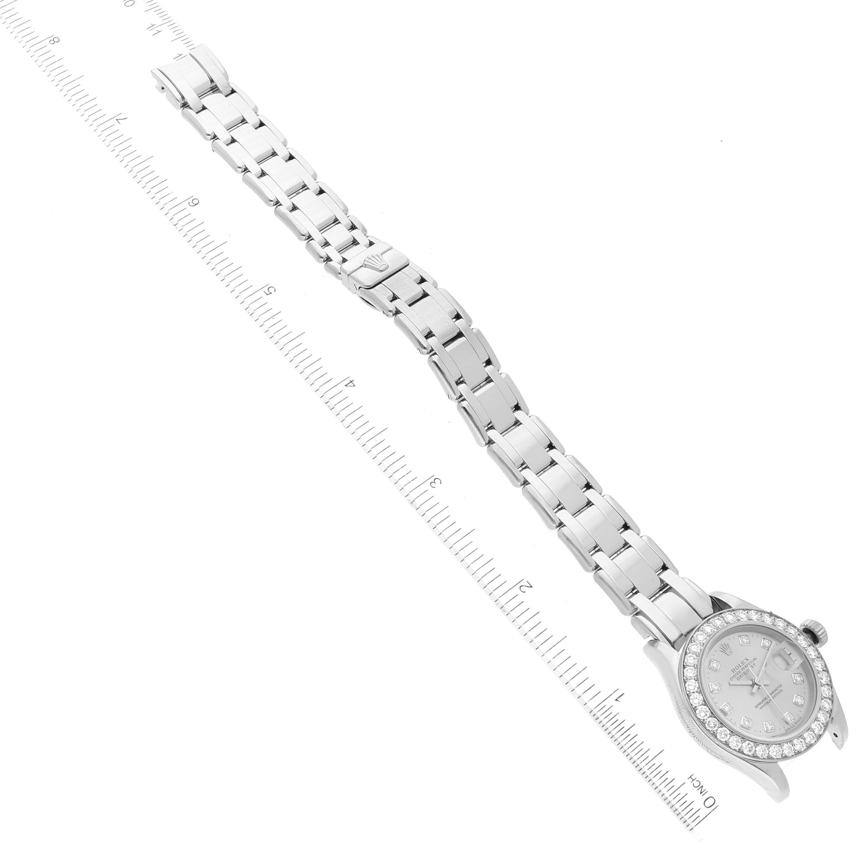 Rolex Pearlmaster Masterpiece White Gold Diamond Ladies Watch 80299 For Sale 5
