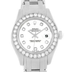 Rolex Pearlmaster Masterpiece White Gold Diamond Ladies Watch 80299