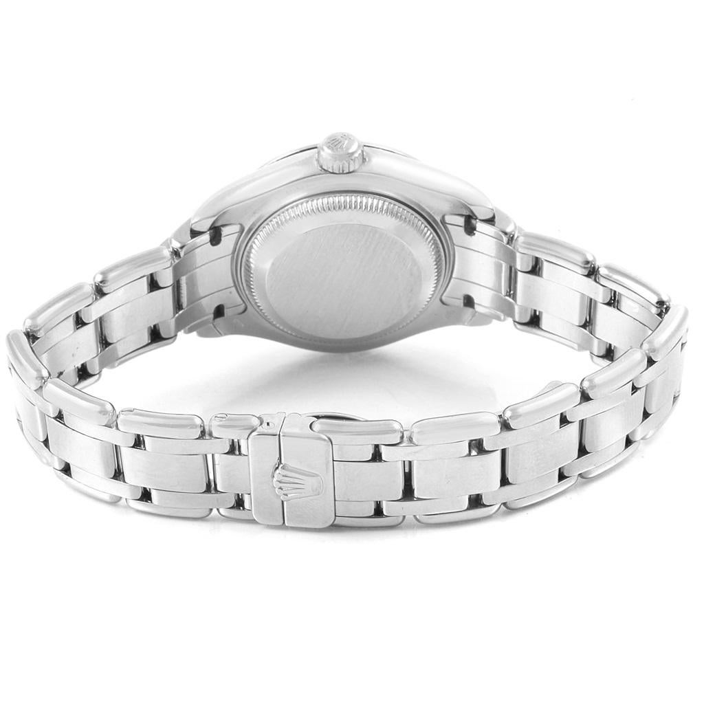 Rolex Pearlmaster Masterpiece White Gold MOP Diamond Ladies Watch 80299 For Sale 5