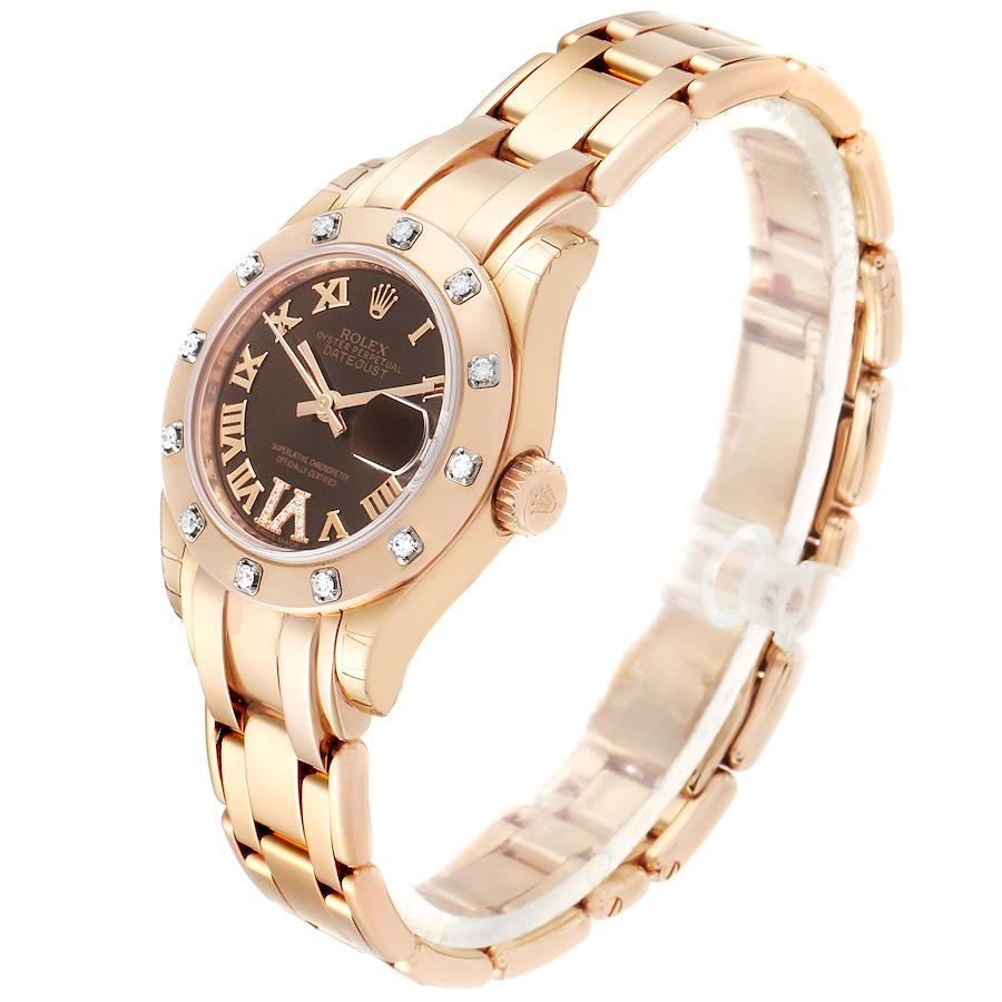 Women's Rolex Pearlmaster Rose Gold Diamond Ladies Watch 80315 Unworn For Sale