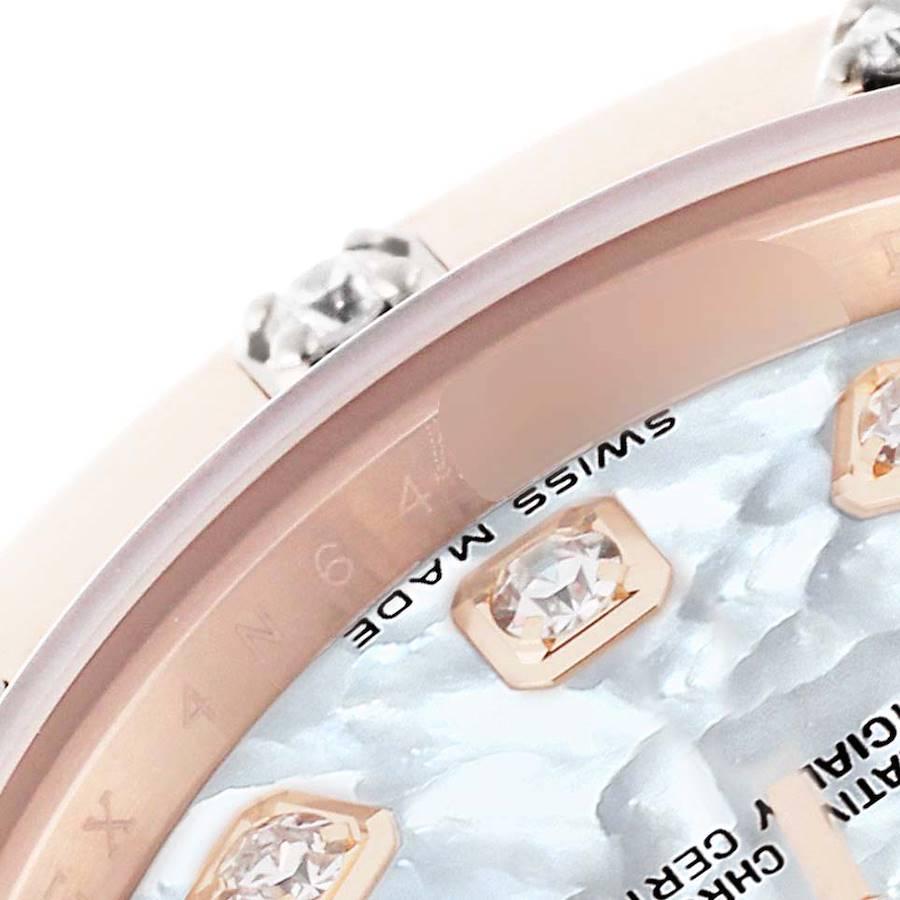 Rolex Pearlmaster Rose Gold MOP Diamond Dial Ladies Watch 80315 In Excellent Condition In Atlanta, GA