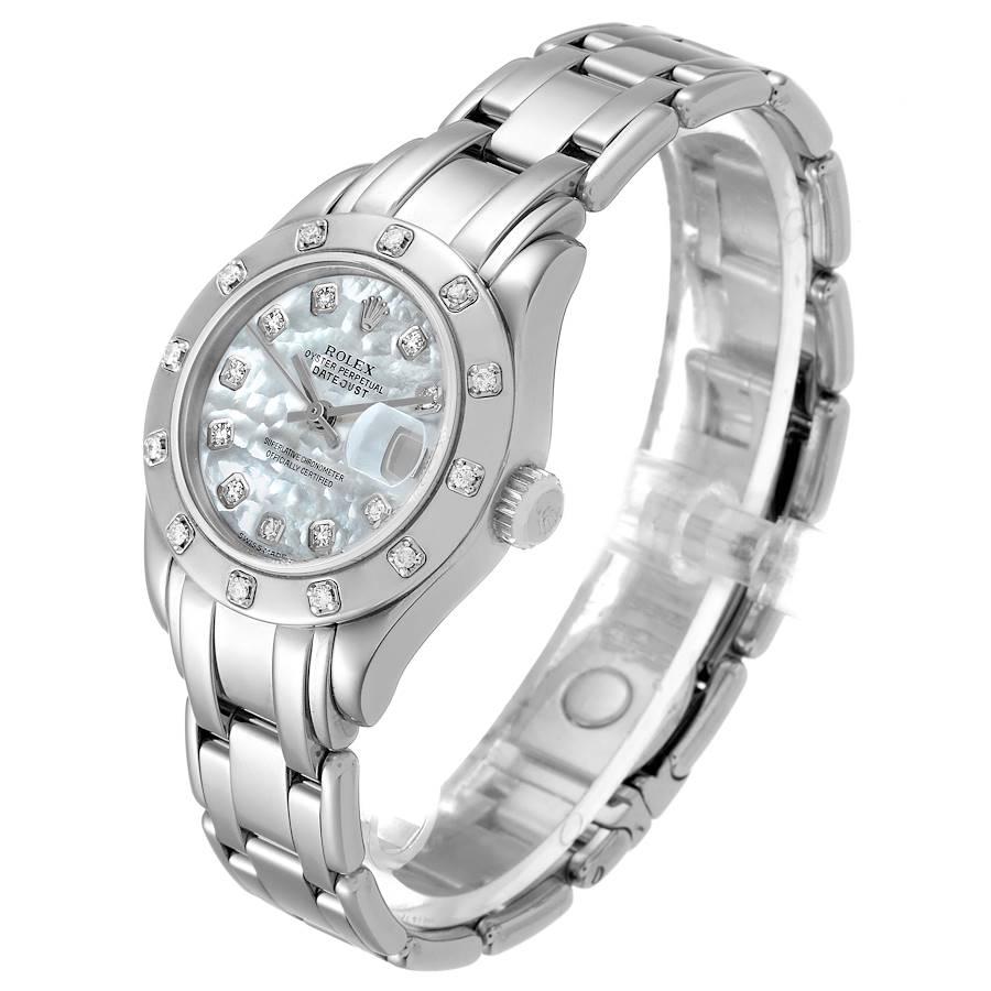 Women's Rolex Pearlmaster White Gold MOP Dial Diamond Ladies Watch 69319