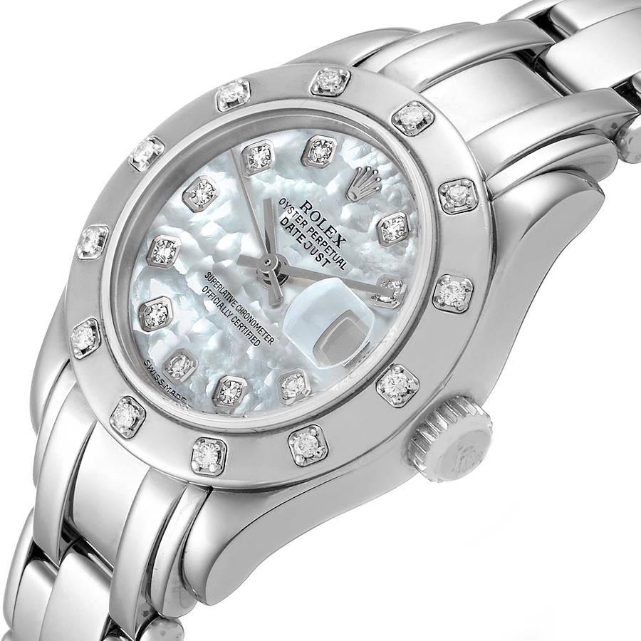 Rolex Pearlmaster White Gold MOP Dial Diamond Ladies Watch 69319 1