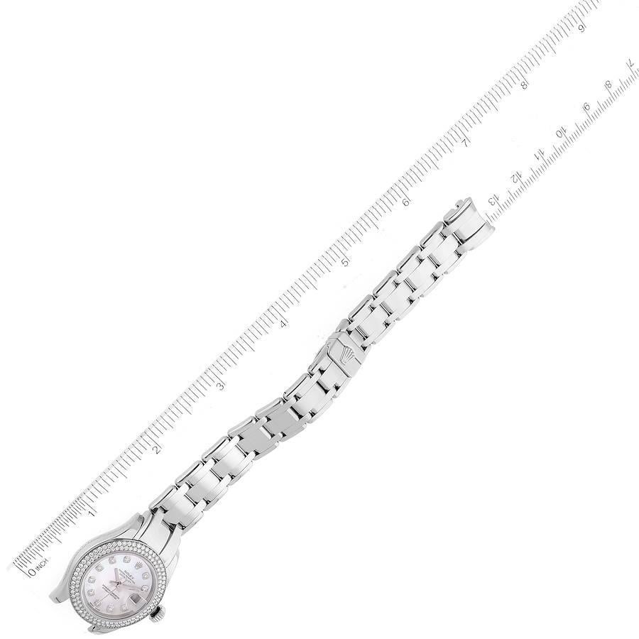Rolex Pearlmaster White Gold Mother of Pearl Diamond Dial Ladies Watch 80339 5