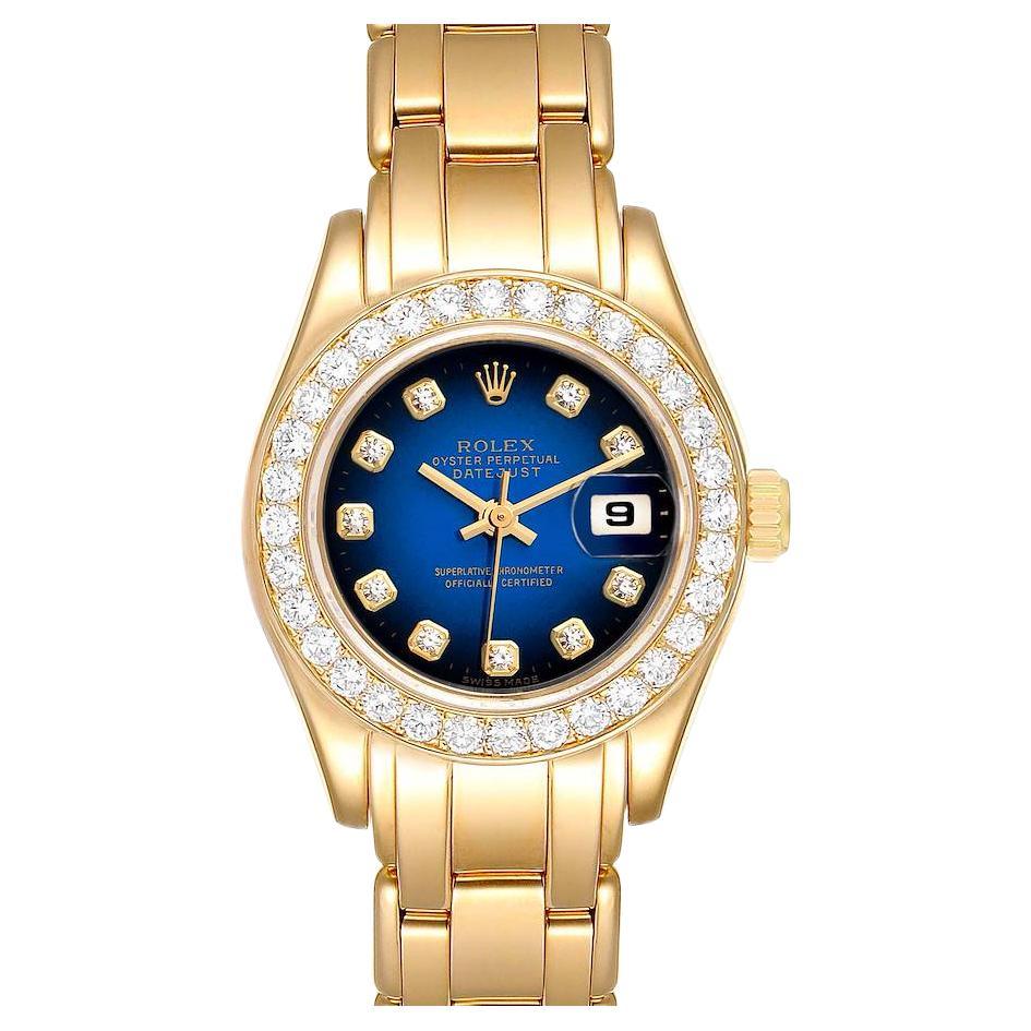 Rolex Ladies Yellow Gold and Diamond 1960s Bracelet Watch at 1stDibs