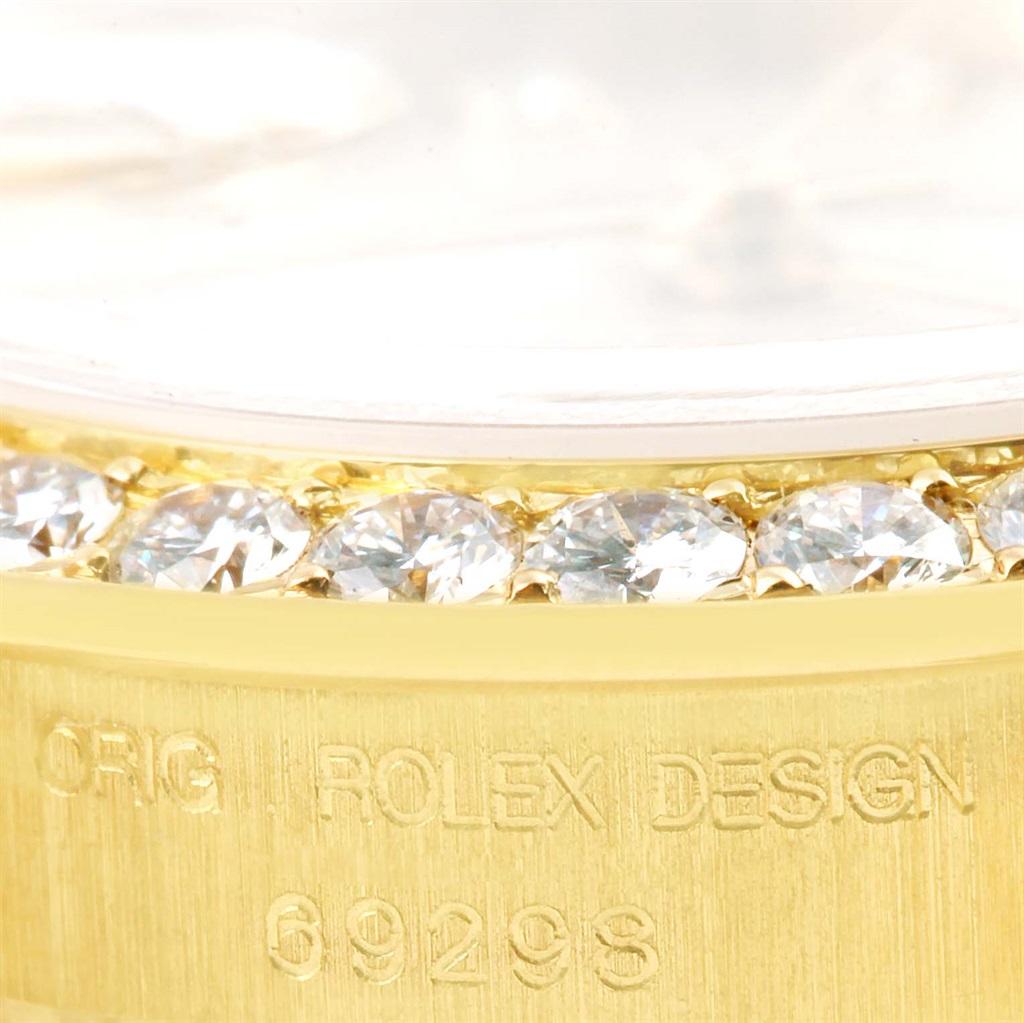 Rolex Pearlmaster Yellow Gold Diamond Dial Bezel Ladies Watch 69298 2