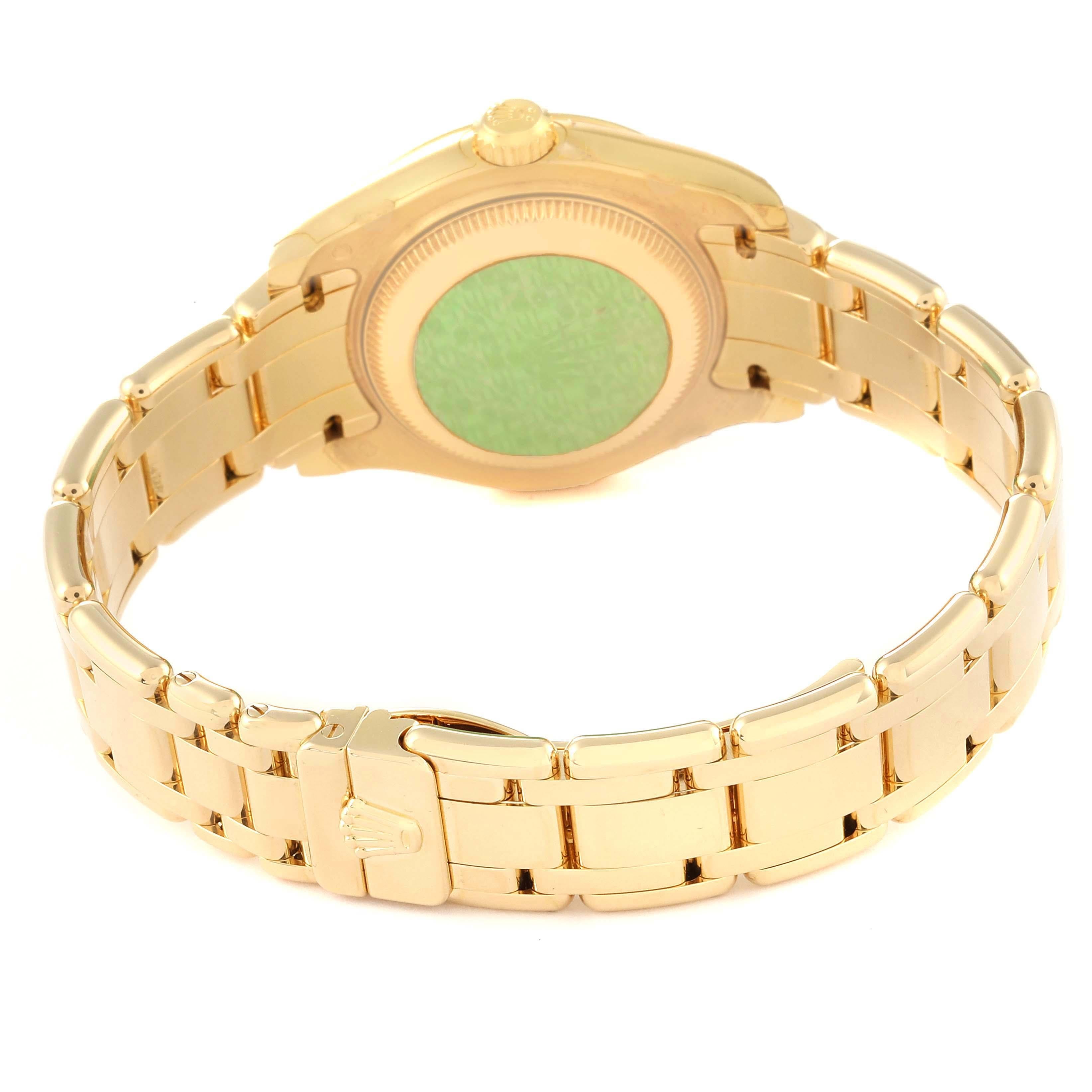 Rolex Pearlmaster Yellow Gold Diamond Ladies Watch 80298 Unworn NOS 4