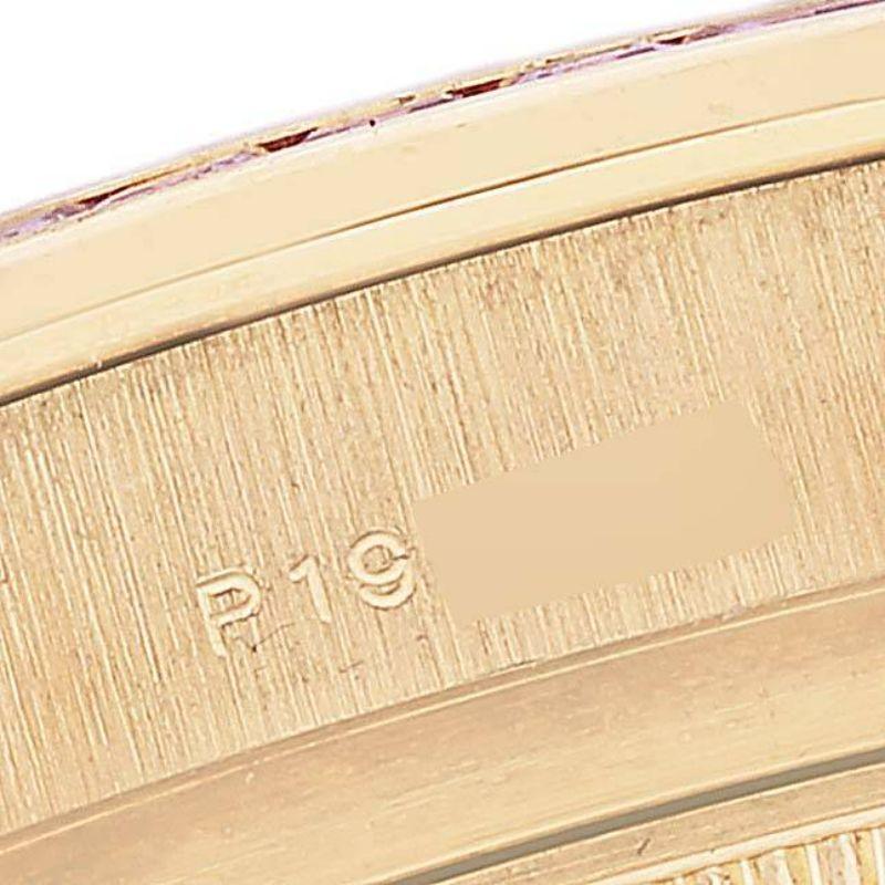 Rolex Perlenmaster Gelbgold MOP Diamant Rosa Saphir Damenuhr 80308 im Angebot 4