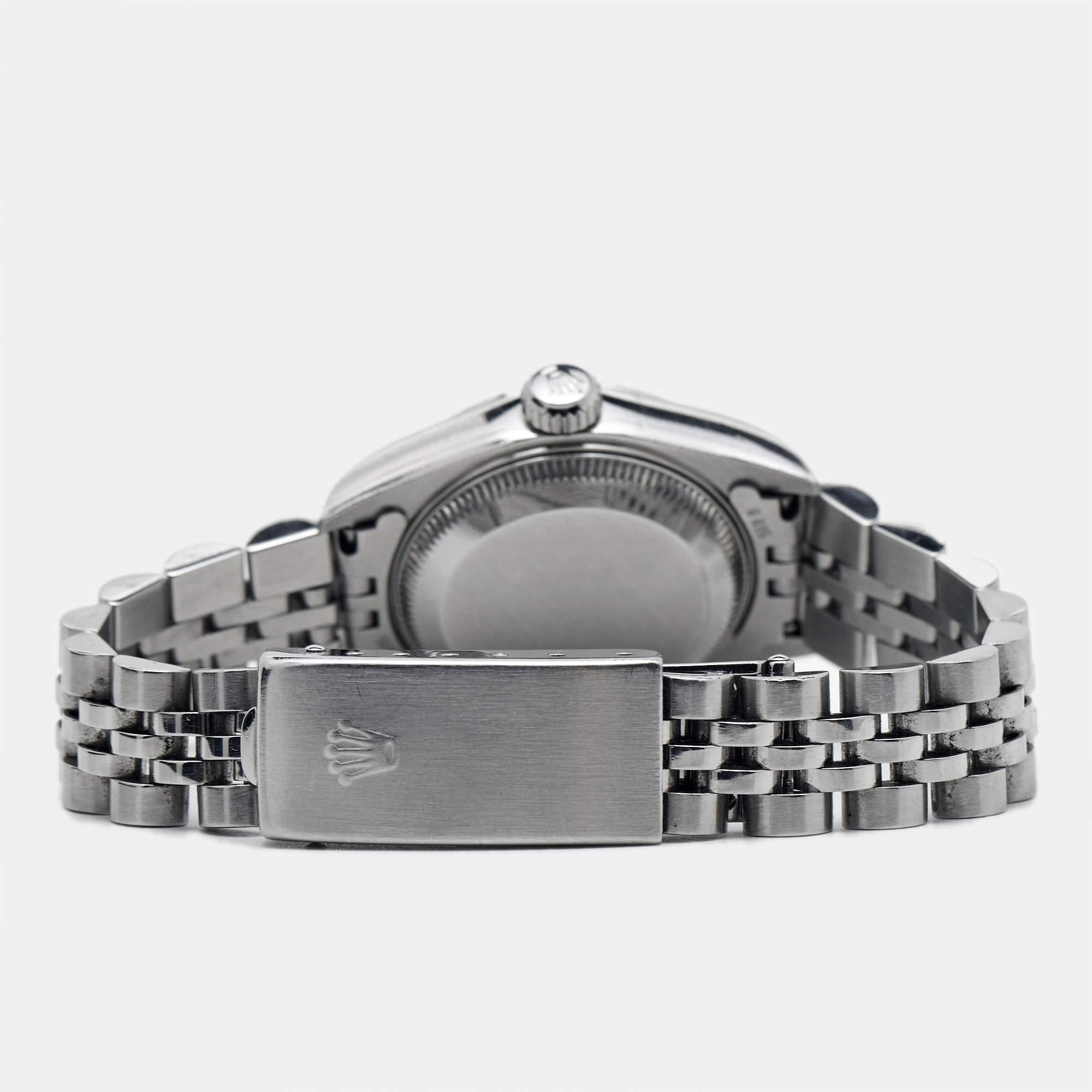 Aesthetic Movement Rolex Pink Diamonds 18K White Datejust 179174 Women's  Wristwatch 26 mm