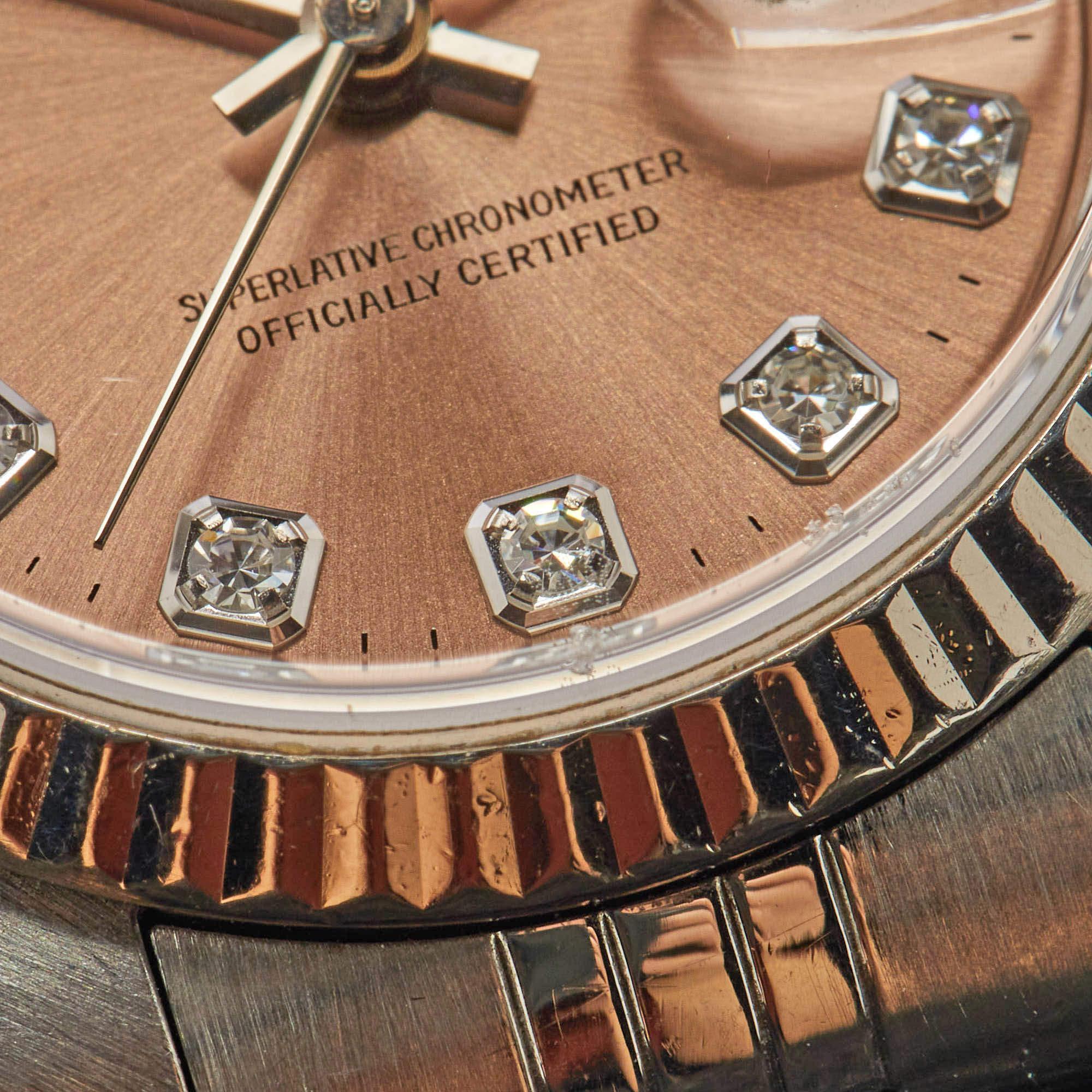 Rolex Pink Diamonds 18K White Datejust 179174 Women's  Wristwatch 26 mm 3
